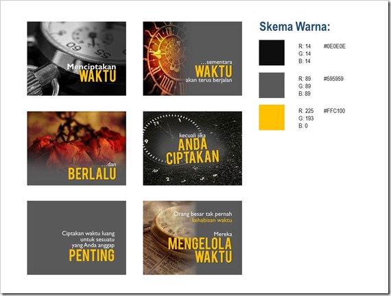Skema Warna dan Font - Slide Inspiratif - Seri 1 (Produktivitas)